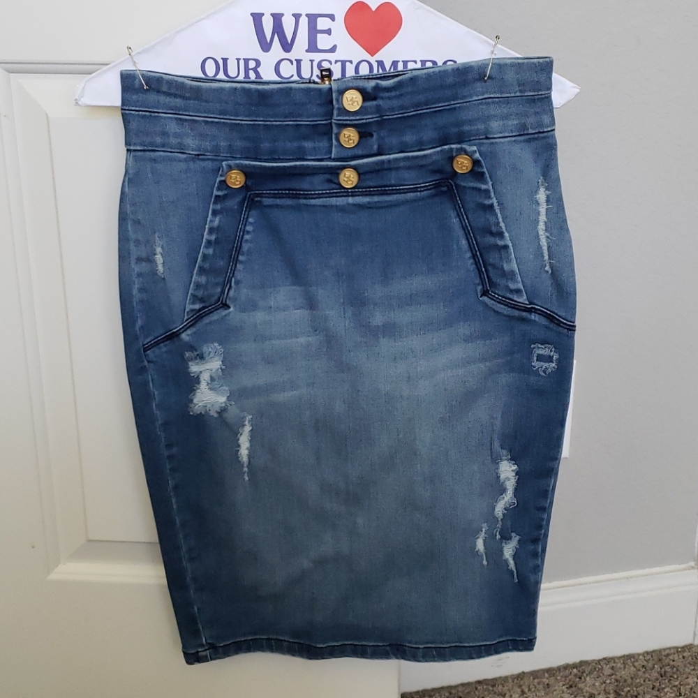Bebe Denim Skirt